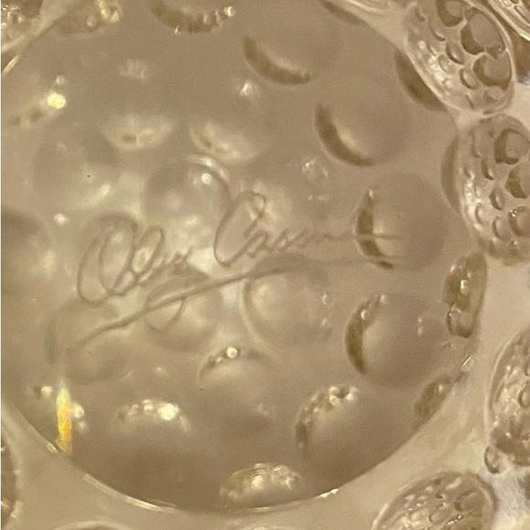 OLEG CASSINI CRYSTAL GOLF PAPER WEIGHT CLEAR GOLF BALL, - Picture 5 of 5